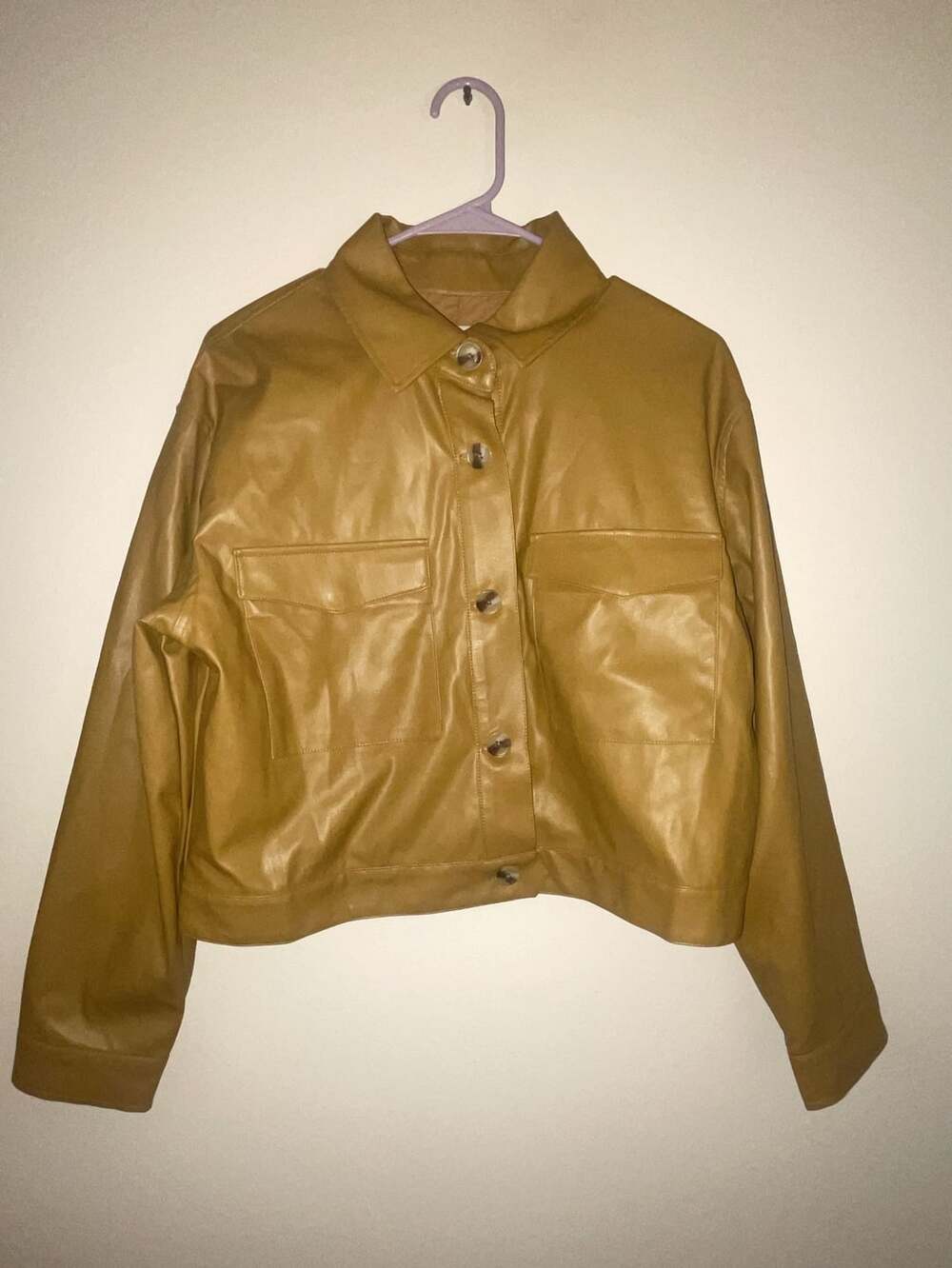 a new day faux leather cropped jacket